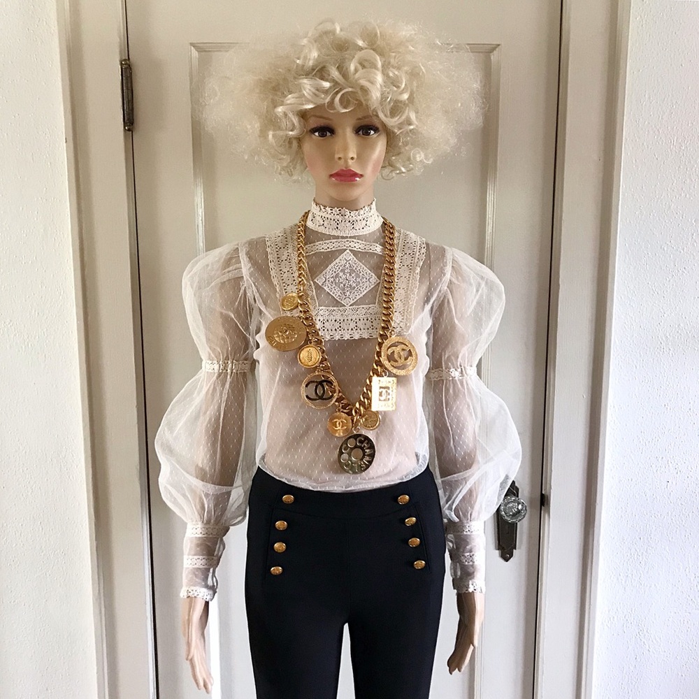 CHANEL - Rare Huge Vintage Gold CC Charms Necklace - Picture 4 of 8